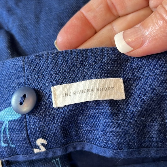 LOFT The Riviera 4" Short Navy Flamingo Size 8 - Picture 10 of 14
